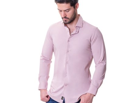 Camisa de Fibra de Bambú Rosa Vermonti Cheap