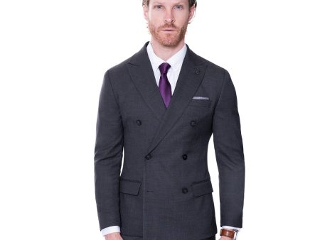 Traje Cruzado Gris Aldo Conti Black Sale