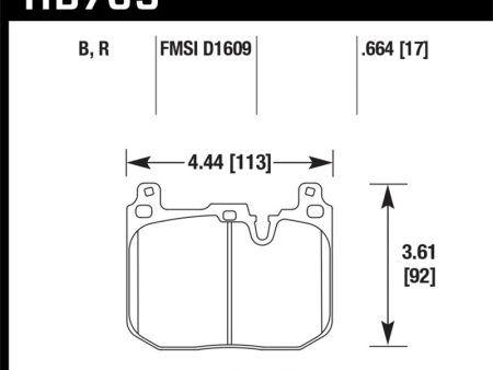 Hawk 2014 BMW 228i 2.0L Base M Sport Blue Painted Caliper Front ER-1 Brake Pads For Cheap