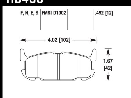 Hawk 01-05 Mazda Miata 1.8L Base Pads Only Rear ER-1 Brake Pads Online now