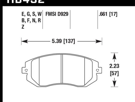 Hawk 2006 Saab 9-2X 2.5L 2.5i Front ER-1 Brake Pads Online Sale