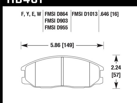 Hawk 02-03 Hyundai Santa Fe 2.4L Base OE Incl.Clips Shims Front ER-1 Brake Pads Fashion