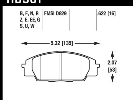 Hawk 02-05 Acura RSX 2.0L Type-S OE Incl.Shims Front ER-1 Brake Pads Online Sale