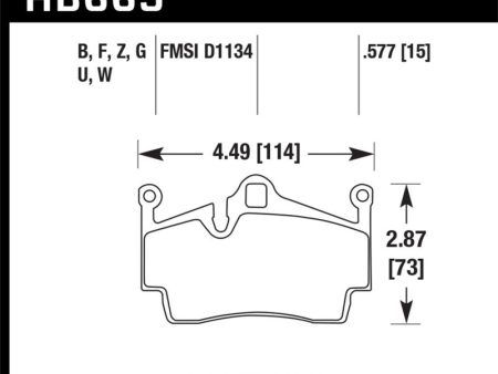 Hawk 17-20 Porsche 718 Boxster 2.0L Base Exc.Ceramic Composite Brakes Rear ER-1 Brake Pads on Sale