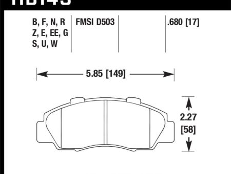 Hawk 97-98 Acura CL 3.0L Base Front ER-1 Brake Pads For Discount