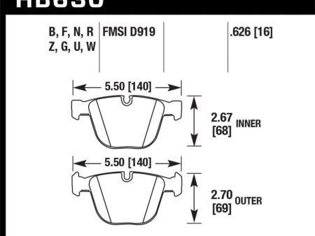 Hawk 2011 BMW 1 Series M 3.0L Base Rear ER-1 Brake Pads Supply