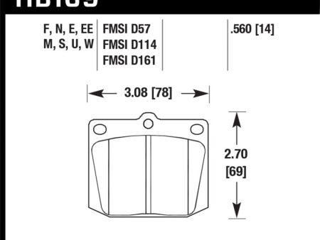 Hawk 1987 Mitsubishi Precis Front ER-1 Brake Pads Online now