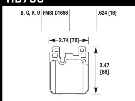 Hawk 2014 BMW 228i 2.0L Base Blue Painted Caliper Rear ER-1 Brake Pads Cheap