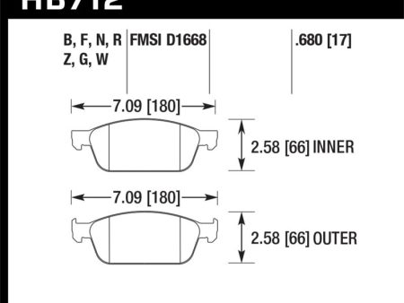 Hawk 13-14 Ford Focus 2.0L ST Front ER-1 Brake Pads Supply