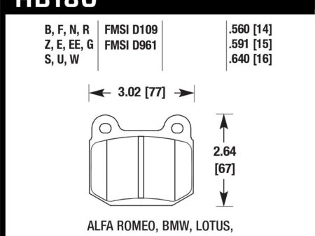 Hawk 04-09 Infiniti G35 3.5L Base Brembo Brakes OE Incl.Shims Rear ER-1 Brake Pads For Sale