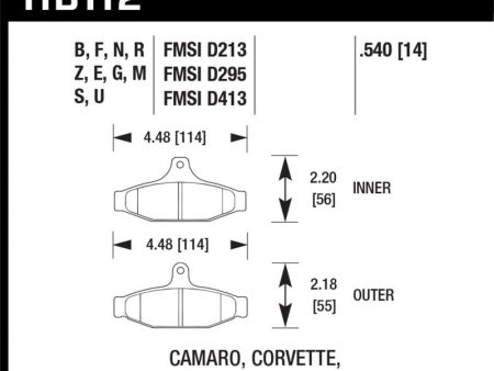 Hawk 88-89 Chevrolet Camaro 2.8L Rear ER-1 Brake Pads Online Hot Sale