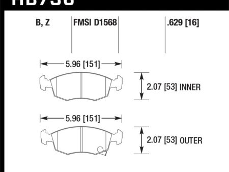 Hawk 14-16 Fiat 500 c Front ER-1 Brake Pads Online now