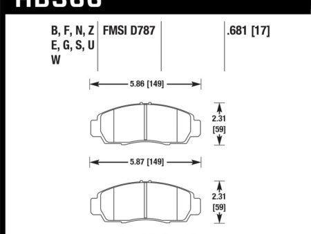 Hawk 02-03 Acura CL 3.2L Base OE Incl.Shims Front ER-1 Brake Pads Online now