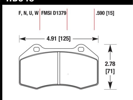 Hawk 15-19 Alfa Romeo 4C 1.7L Base OE Incl.Pad Wear Sensor Front ER-1 Brake Pads For Sale