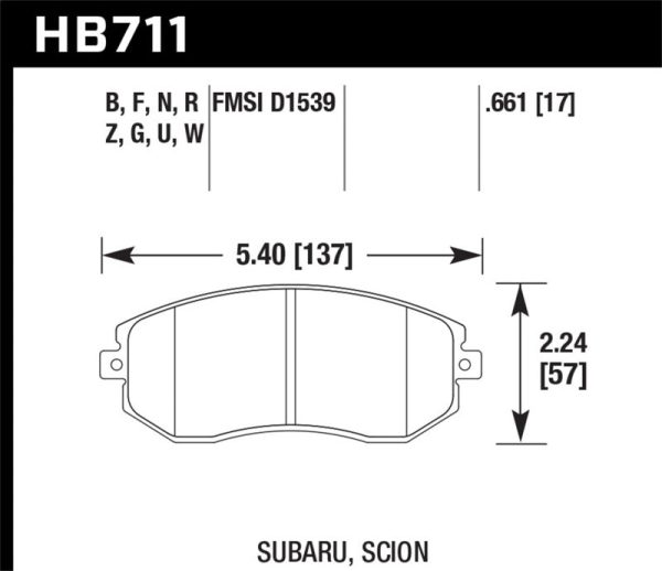 Hawk 13-16 Scion FR-S 2.0L Base OE Incl.Clips Shims Front ER-1 Brake Pads on Sale