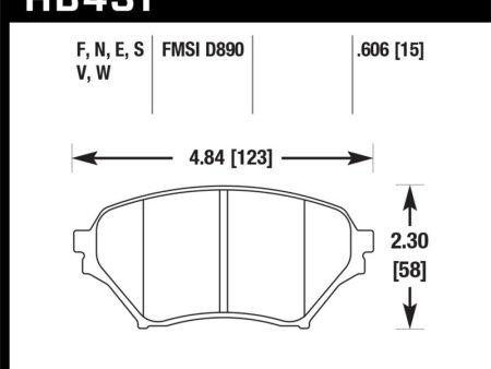 Hawk 01-05 Mazda Miata 1.8L Base OE Incl.Clips Shims Front ER-1 Brake Pads Hot on Sale