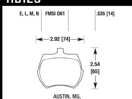 Hawk 64-70 Austin Healey Sprite Front ER-1 Brake Pads Online Sale