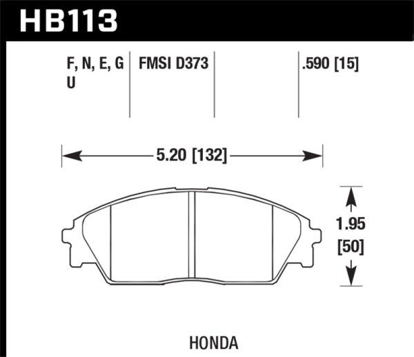 Hawk 90-91 Honda Civic 1.6L RT Front ER-1 Brake Pads Online Hot Sale