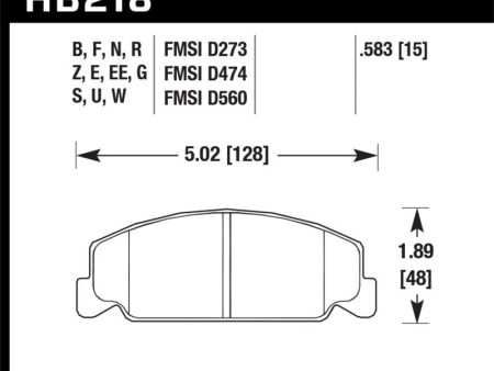 Hawk 1985 Honda Accord 1.8L Base Organic Brakes Front ER-1 Brake Pads Discount