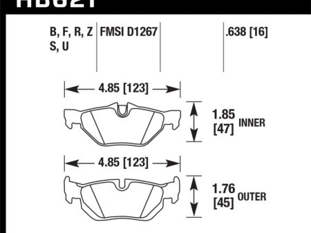 Hawk 2011 BMW 125i Rear ER-1 Brake Pads Sale