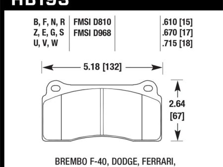 Hawk 19-20 BMW M2 Competition Rear ER-1 Brake Pads on Sale