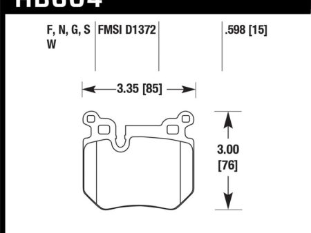 Hawk 08-13 BMW 135i 3.0L Base Rear ER-1 Brake Pads Supply