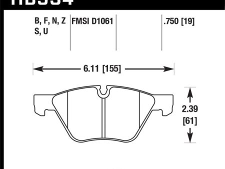 Hawk 2011 BMW 125i Front ER-1 Brake Pads Hot on Sale