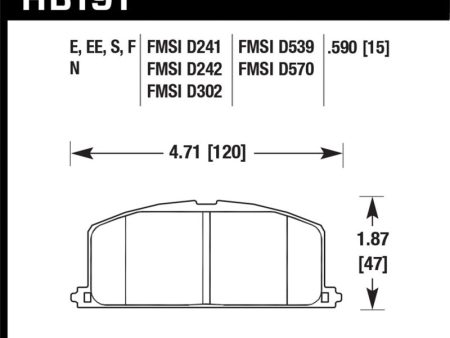 Hawk 1985 Chevrolet Nova Front ER-1 Brake Pads For Discount