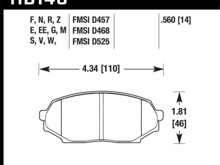 Hawk 90-93 Mazda Miata 1.6L Base Front ER-1 Brake Pads For Cheap