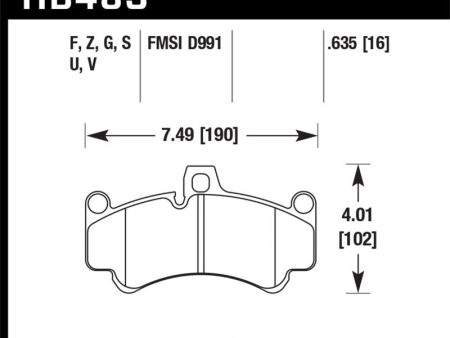 Hawk 05-08 Porsche 911 3.6L Carrera Ceramic Composite Brakes Front ER-1 Brake Pads Discount