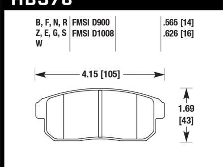 Hawk 08-11 Mazda RX-8 1.3L 40th Anniversary Edition Rear ER-1 Brake Pads For Sale