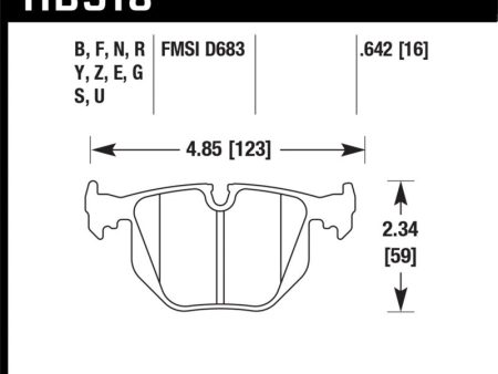 Hawk 01-05 BMW 330Ci 3.0L Base Rear ER-1 Brake Pads Cheap