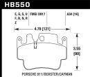 Hawk 04-05 Porsche 911 3.6L 40th Anniversary Edition Front ER-1 Brake Pads Online now