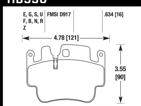 Hawk 04-05 Porsche 911 3.6L 40th Anniversary Edition Front ER-1 Brake Pads Online now