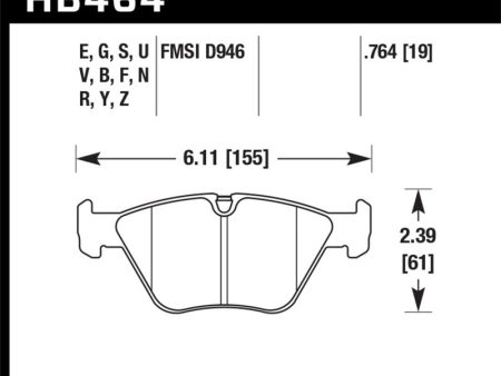 Hawk 01-05 BMW 330Ci 3.0L Base Front ER-1 Brake Pads For Discount