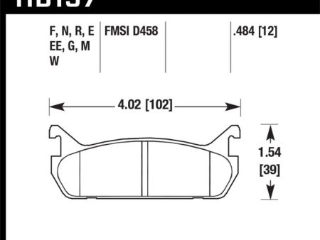 Hawk 91-96 Ford Escort 1.8L GT Rear ER-1 Brake Pads Online now