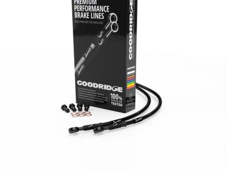 Goodridge 03-04 Honda CBR600RR3 RR4 Black Front SS Brake Lines w Black Fittings Supply