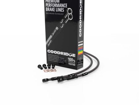 Goodridge 03-04 Honda CBR600RR3 RR4 Carbon Rear SS Brake Lines w Black Fittings Cheap