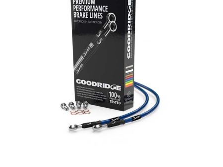 Goodridge 03-04 Honda CBR600RR3 RR4 Electric Blue Front SS Brake Lines Cheap